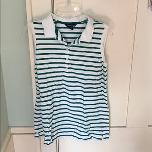 Sleeveless collard shirt